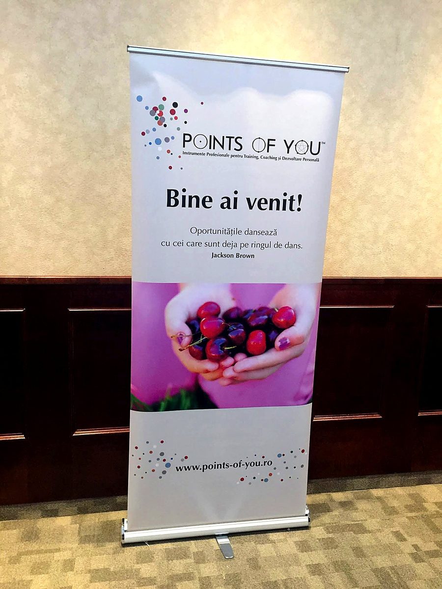 Banner Points of You cu mesajul „Bine ai venit!