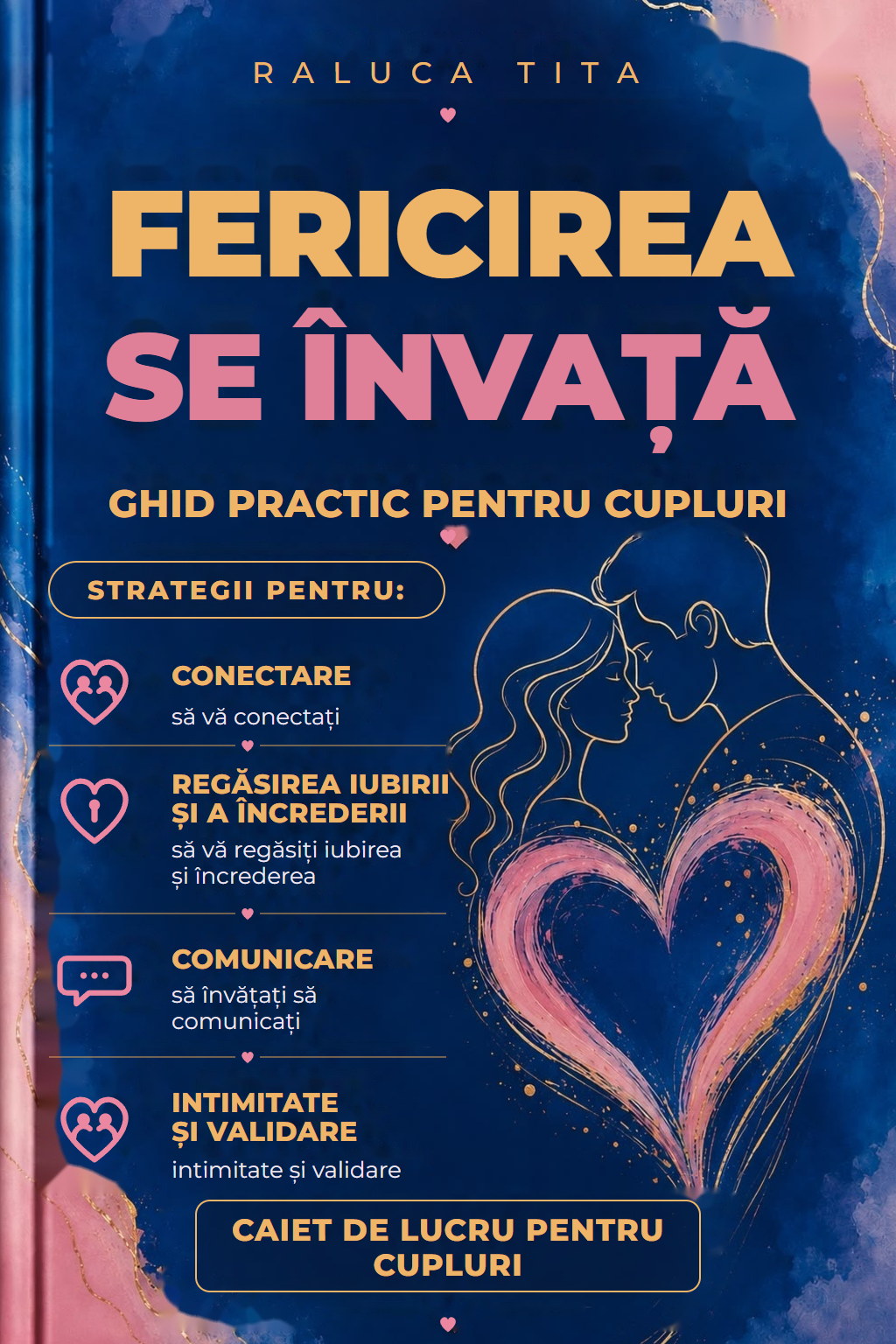Coperta cărții „Fericirea se învață — ghid practic pentru cupluri” de Raluca Tita